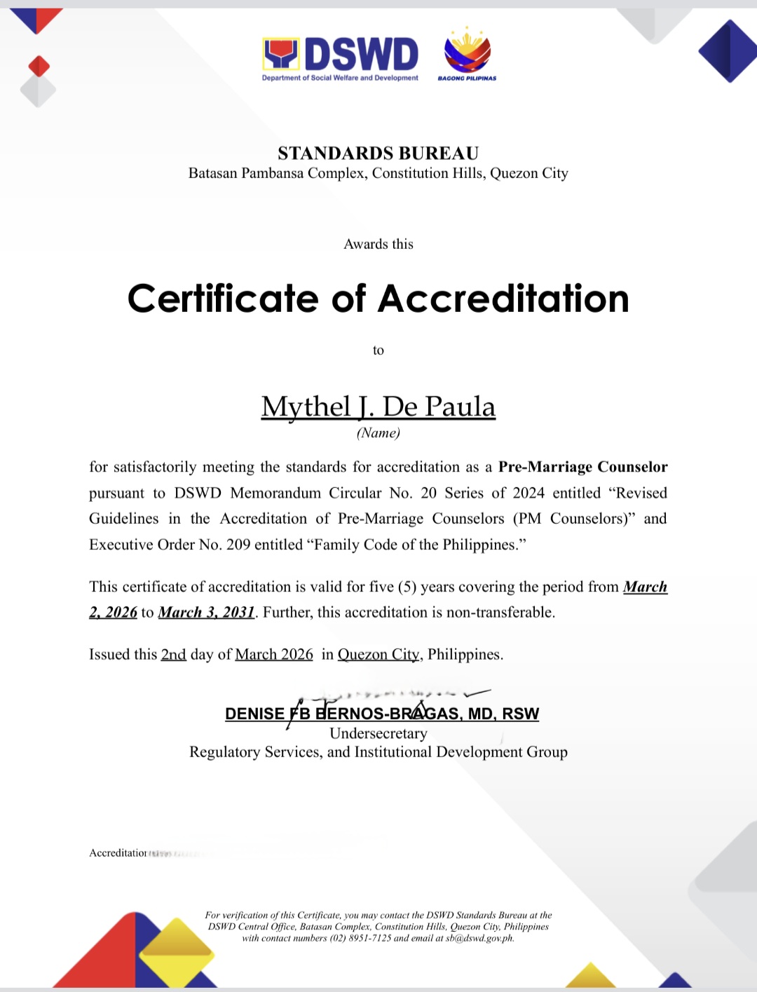 Cert of Accreditation 2026 1